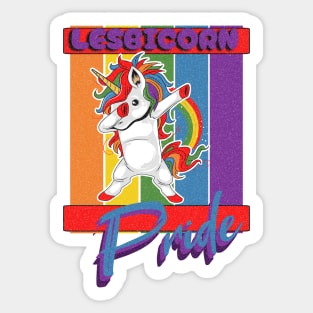 Lesbicorn pride shirt Sticker